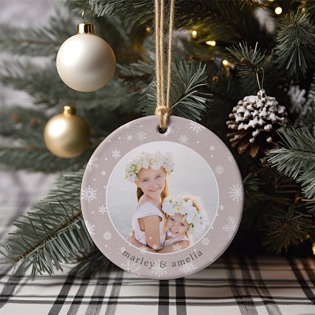 Décoration En Céramique Bordure de snowflacon | Photo (Créateur téléchargé)