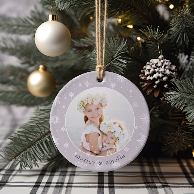 Décoration En Céramique Bordure de snowflacon | Photo (Créateur téléchargé)