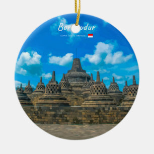 Décoration En Céramique Borobudur, Indonésie - Temple bouddhiste ancien
