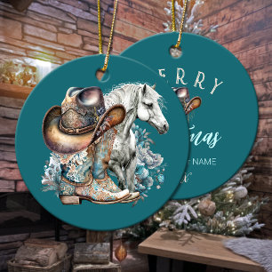 Décoration En Céramique Botte de cheval Cowgirl bottes de cowboy casquette