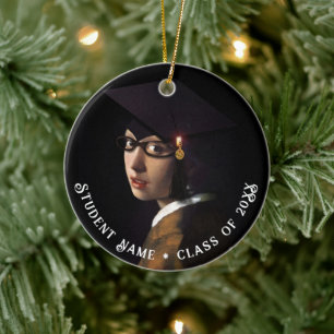 Décoration En Céramique Boucle d'oreille Vermeer Perle Diplôme Cap de fin