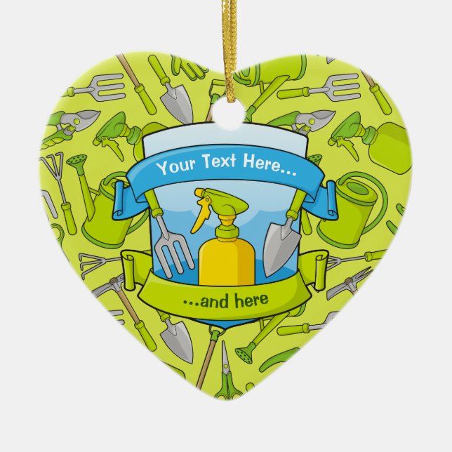 Décoration En Céramique Bouclier de jardin avec bannières (Devant)