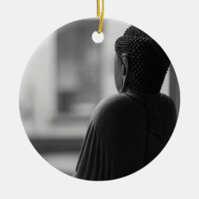 Décoration En Céramique Bouddha assis dans la méditation (Devant)