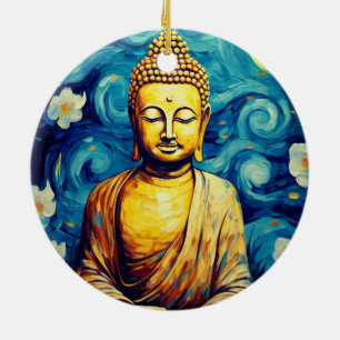 Décoration En Céramique Bouddha peinture moderne coloré