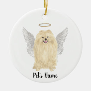 Décoration En Céramique Bougie commémorative pour Pomeranian Sympathy