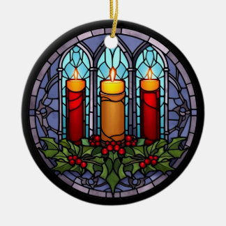 Décoration En Céramique Bougies de Noël en verre tendu