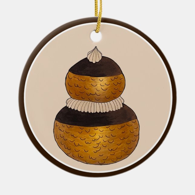 Décoration En Céramique Boulangerie Pâtisserie Chef pâtisserie Religieuse  (Devant)