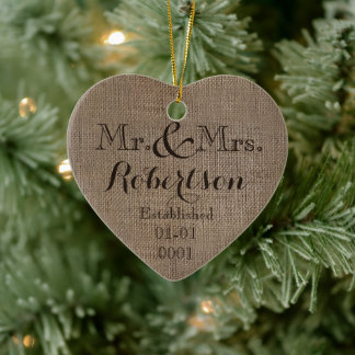 Décoration En Céramique Boule-Look Rustique Mariage personnalisable