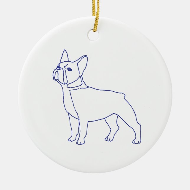 Décoration En Céramique Bouledogue français (Devant)