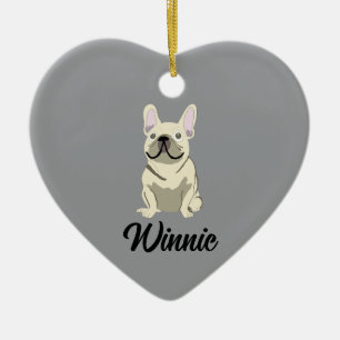 Décoration En Céramique Bouledogue Français crème