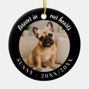 Décoration En Céramique Bouledogue Français Forever Dans Nos Cœurs Noir