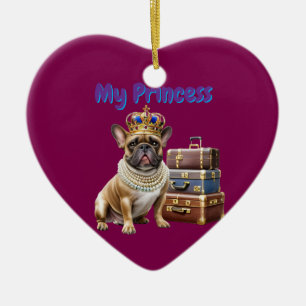 Décoration En Céramique Bouledogue français Princess French Bulldog