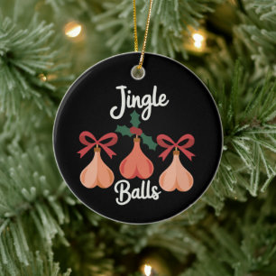 Décoration En Céramique Boules de Noël Humour Adulte Xmas Sarcastique