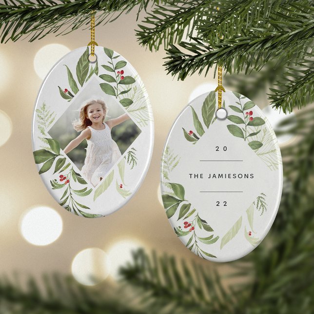 Décoration En Céramique Bountiful Botanical | Elégante photo géométrique (Créateur téléchargé)