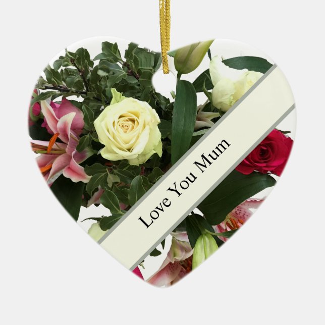 Décoration En Céramique Bouquet de la fête des mères (Devant)