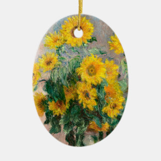 Décoration En Céramique Bouquet of Sunflowers by Monet Impressionist