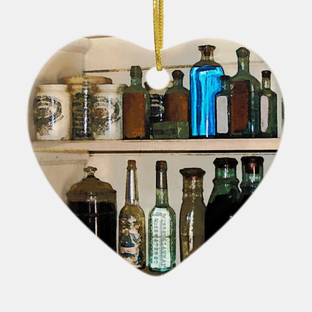 Décoration En Céramique Bouteilles et paniers (Devant)