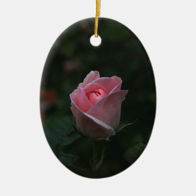 Décoration En Céramique Bouton de rose rose (Devant)