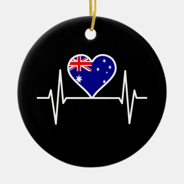 Décoration En Céramique Bouton du drapeau australien (Devant)