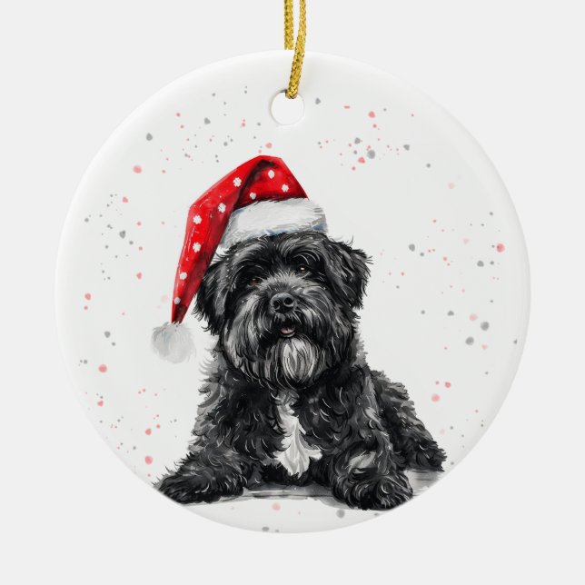 Décoration En Céramique Bouvier des Flandres Dog Christmas Personalized (Devant)