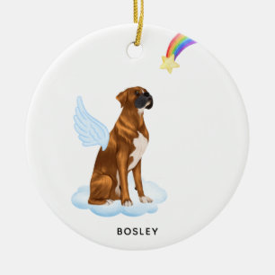 Décoration En Céramique Boxer Dog Angel Personalized Pet Dog Memorial