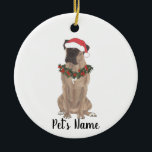 Décoration En Céramique Boxer personnalisé (Masqué Fun)<br><div class="desc">Faites la belle liste cette année avec un ornement de votre petit elfe de boxer masqué préféré! Pour les cadeaux les plus sucrés,  jumelez-le avec une impression d'art ou un autre article de ma collection !</div>