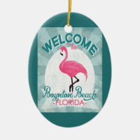 Boynton Beach Florida Flamant rose rose Retro