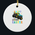 Décoration En Céramique Boys Happy Easter Monster Truck Easter Eggs Toddle<br><div class="desc">Boys Happy Easter Monster Truck Easter Eggs Toddler Kids T-Shirt_1</div>