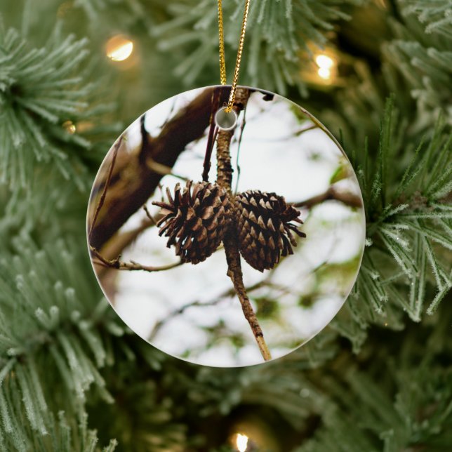 Décoration En Céramique Branche avec Pinecones (Arbre)