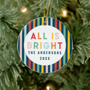 Décoration En Céramique Bright coloré moderne photo de famille de Noël