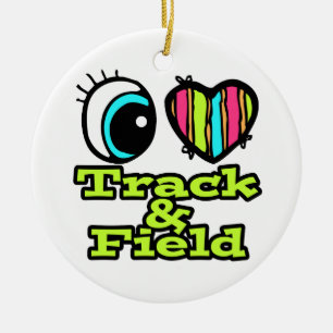 Décoration En Céramique Bright Eye Heart I Love Track and Field