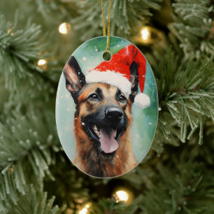 Décoration En Céramique Brochure de Noël malinois belge