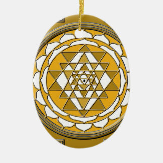 Décoration En Céramique Bronze de Sri Yantra