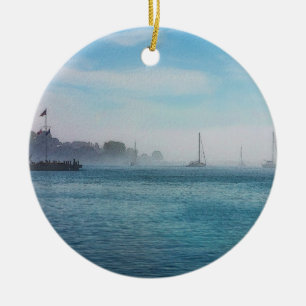 Décoration En Céramique Brouillard au port de Mackinac