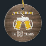 Décoration En Céramique Brours et bières rustiques à 18 ans<br><div class="desc">Soins et bières rustiques à 18 ans Ornement en céramique</div>