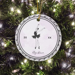 Décoration En Céramique Brunette Balerina Silhouette Ballet Danseuse Nom