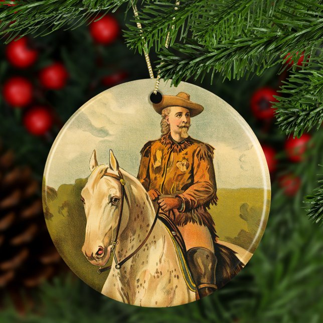 Décoration En Céramique Buffalo Bill Cody à cheval Noël (Créateur téléchargé)