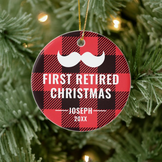 Décoration En Céramique Buffalo Check cadeau de retraite personnalisé pour (Arbre)