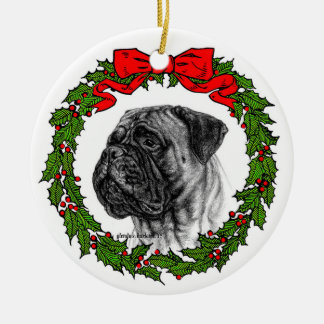 Décoration En Céramique Bullmastiff Art par Glenda S. Harlan