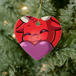 Décoration En Céramique Bullpew-Chat Amour