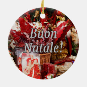 Décoration En Céramique Buon Natale ! Joyeux Noël en wf italien