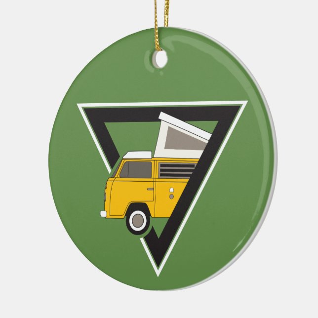 Décoration En Céramique bus jaune classique triangle (Gauche)