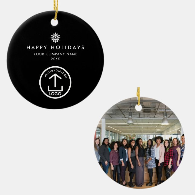 Décoration En Céramique Business Photo Logo Christmas Snowflake Gift (Business Photo Logo Christmas Snowflake Gift Ceramic Ornament)