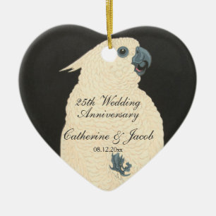 Décoration En Céramique Cacatoès japonais vintage des beaux-arts