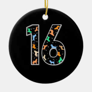 Décoration En Céramique Cadeau d'anniversaire   16e anniversaire avec chie