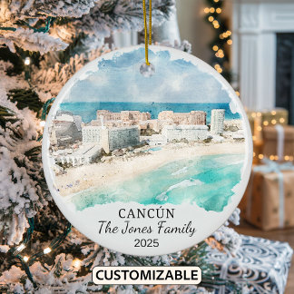 Décoration En Céramique Cadeau de Cancun personnalisé, Mexique