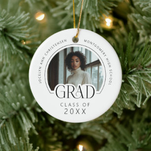 Décoration En Céramique Cadeau de fin d'études personnalisé moderne en pho