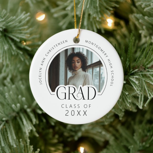 Décoration En Céramique Cadeau de fin d'études personnalisé moderne en pho (Arbre)