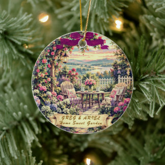 Décoration En Céramique Cadeau de jardin personnalisé pour couple. Cadeau
