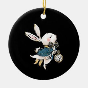 Décoration En Céramique Cadeau de lapin Alice au pays des merveilles